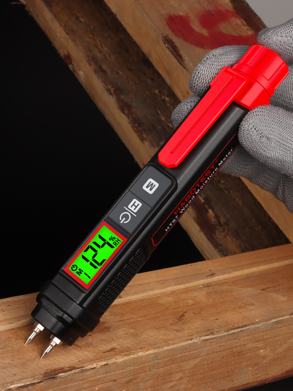 HABOTEST HT67 Digital Drewno Meter Professional 2 Pins Tester QK