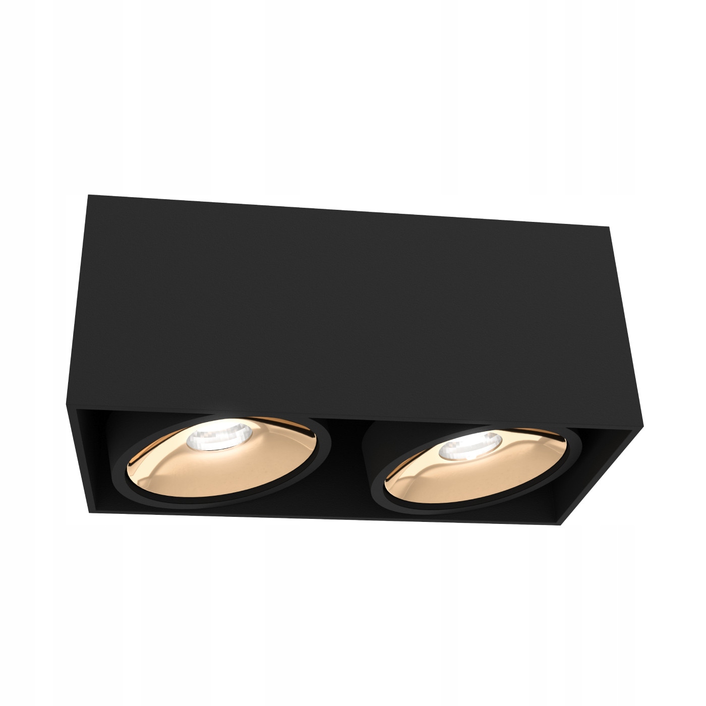 Dvojitá zlatá očka v černém rámu Cardi II Nero Ufo Gold nad barem