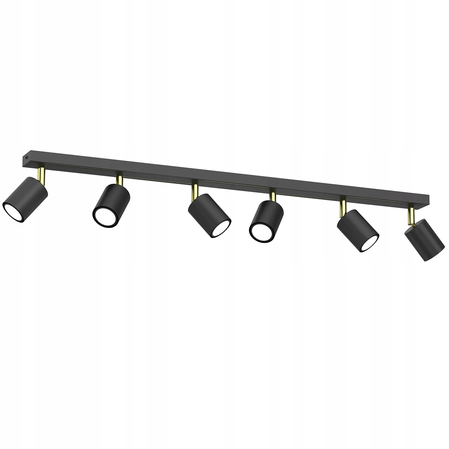 Stropná lampa tmavošedá zlaté reflektory do obývačky 6 bodov 80 cm Luminex