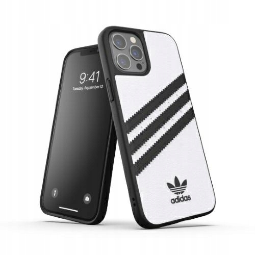 Etui Adidas Or Moulded Case Pu do iPhone 12 Pro Max biało-czarny 42239