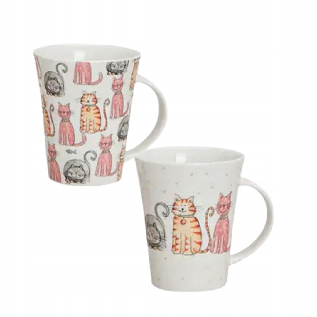 Porcelánové šálky s motivem kočky 300 ml pro milovníky zvířat