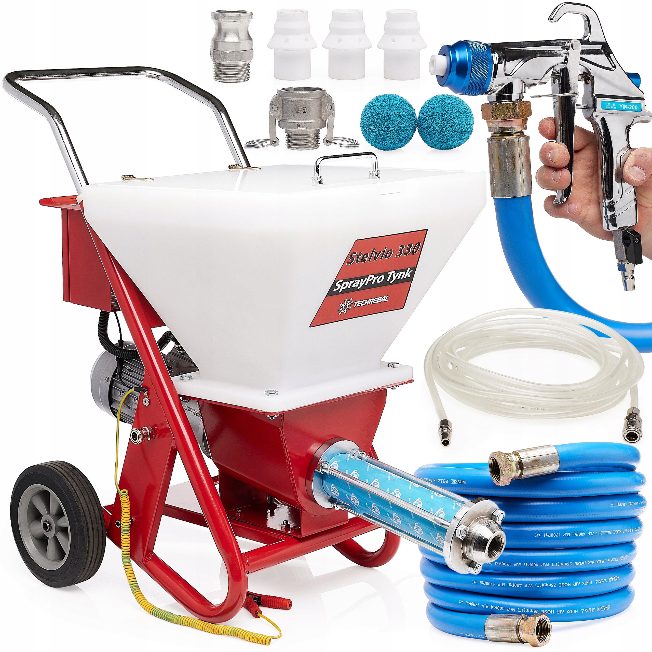 Omítací Agregát Omítka 50L Na Omítky Strator Rotor 16L/MIN 3300W 3xTRYSKA