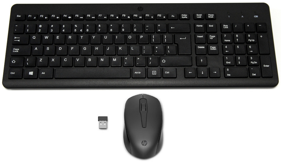 Bezdrátová klávesnice a myš Hp 330 černá plnohodnotná 2V9E6AA