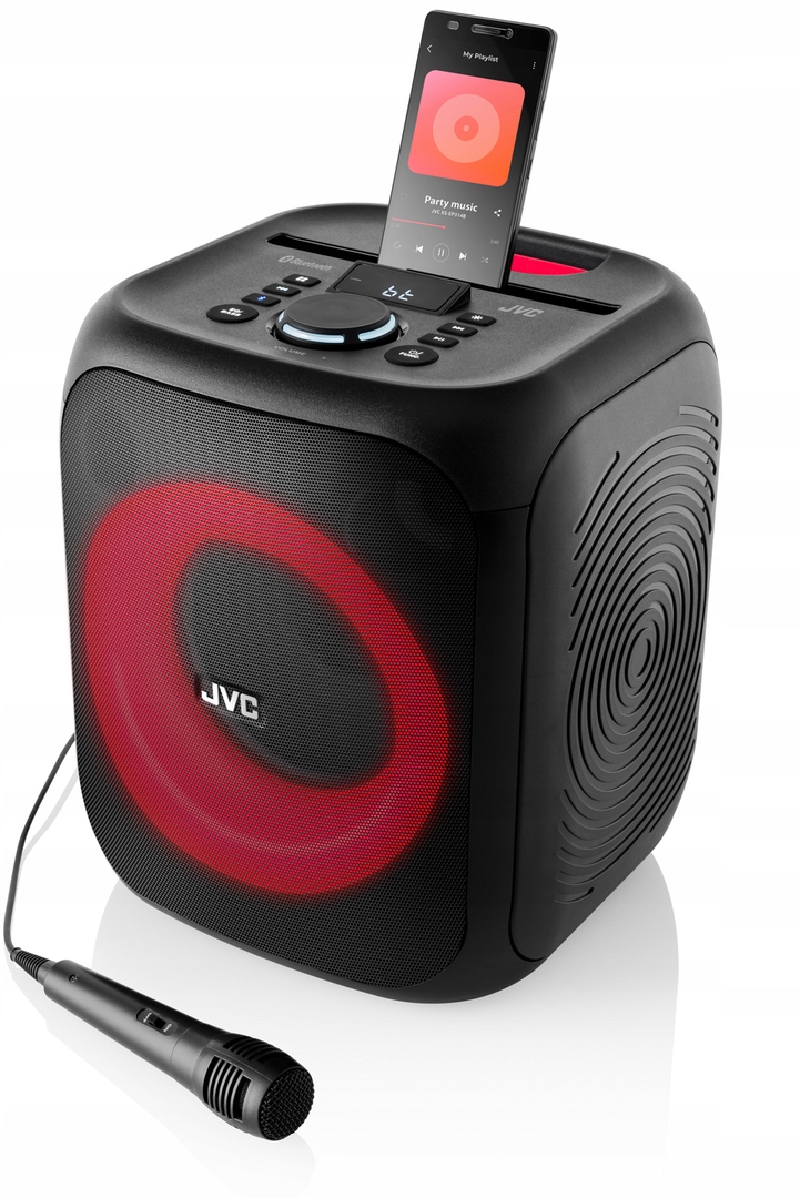 Karaoke reproduktor Party speaker Jvc černý Tws Bluetooth Usb mikrofon