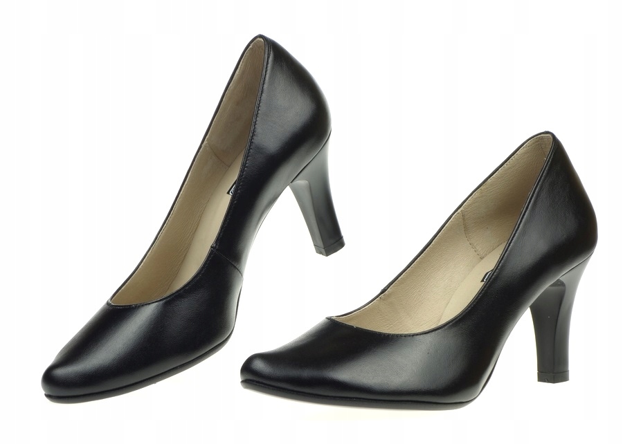 Elegantní lodičky Anna Lícová kůže černé 40