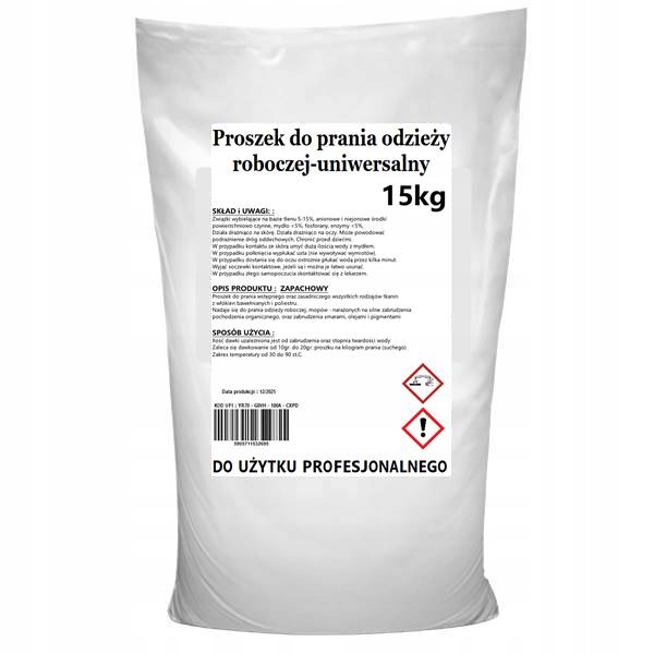 Cleanhom Prášek na praní pracovních oděvů 15 kg Voňavý