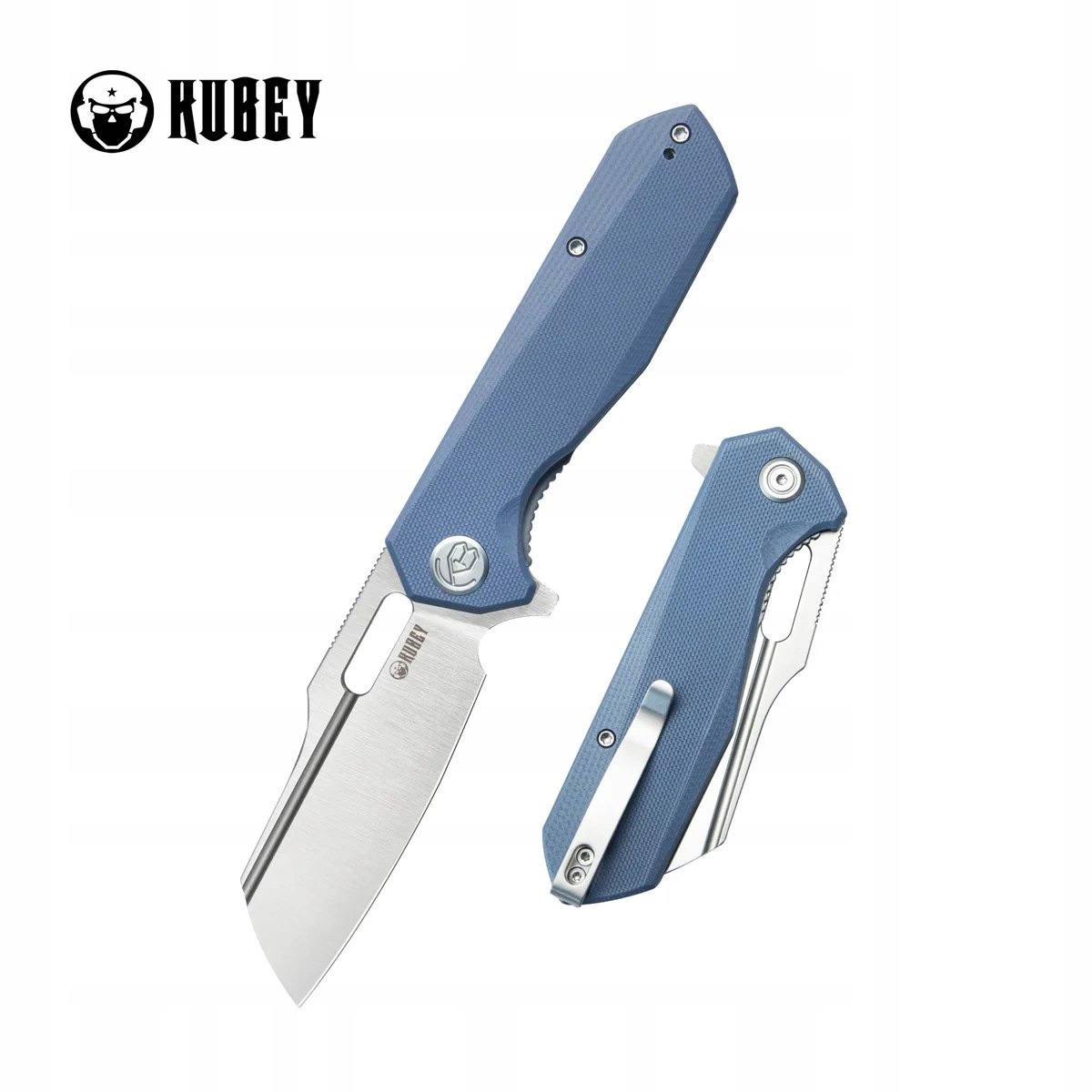 Nóż składany Kubey Atlas Blue G10, Satin 14C28N by Jelly (KU328H)