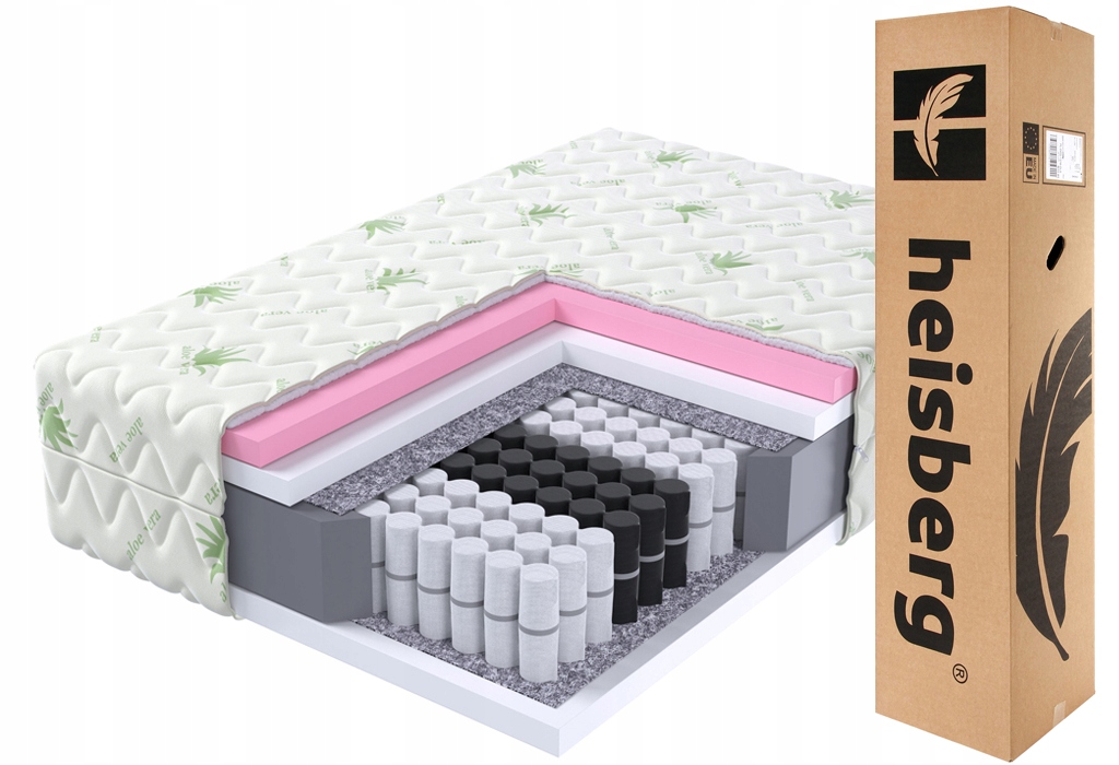 Matrace 140x200 taštičková Vekel Premium Aloevera visco 23 cm Heisberg