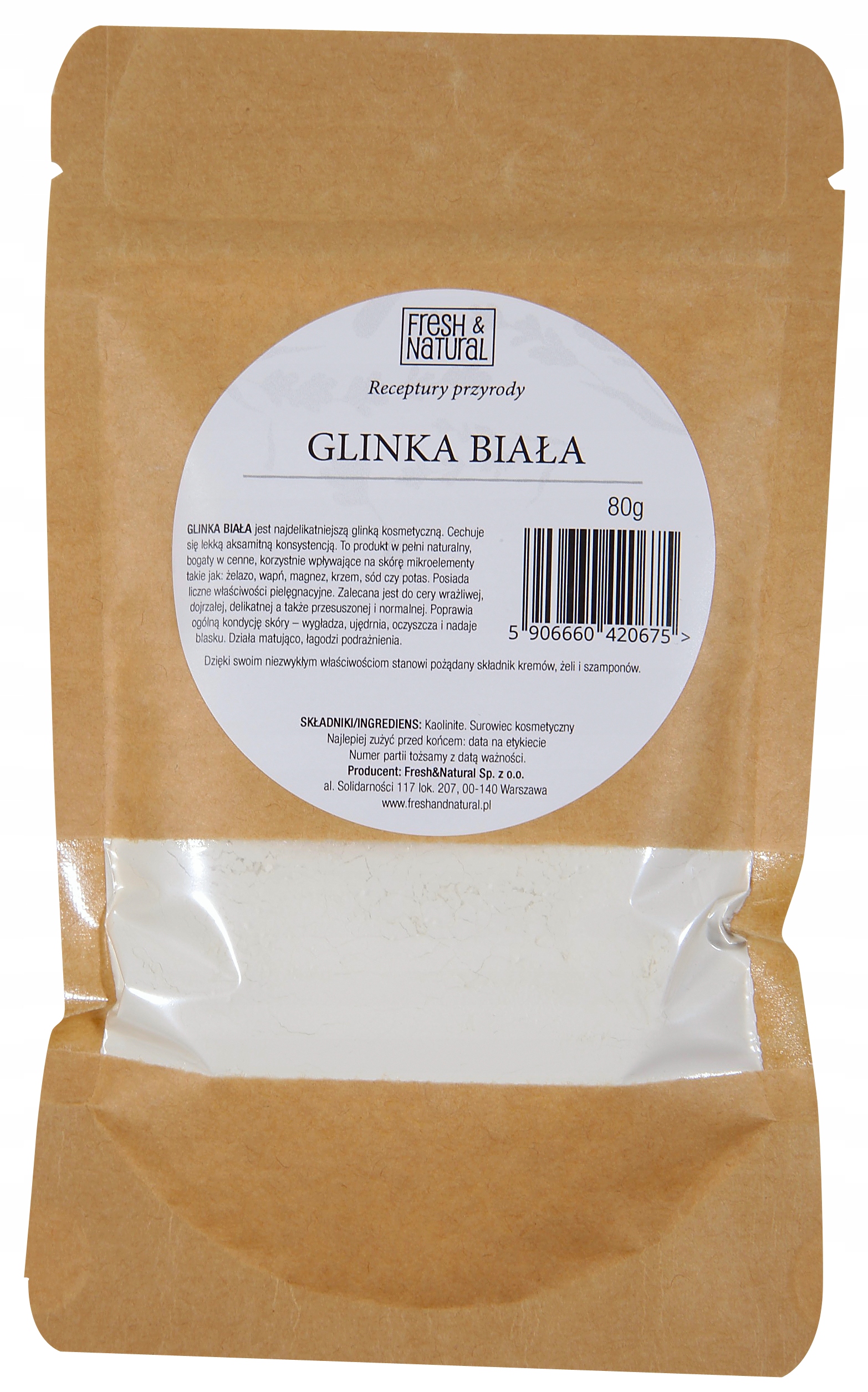 Glinka BIAŁA 80 g Fresh & Natural