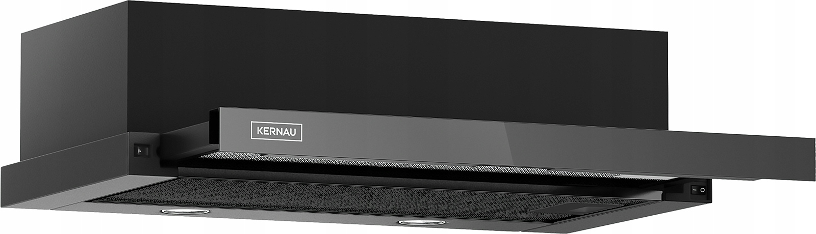 Teleskopická digestoř Kernau KTH10.164B 60 cm 277 m3/h Led ocel sklo černá