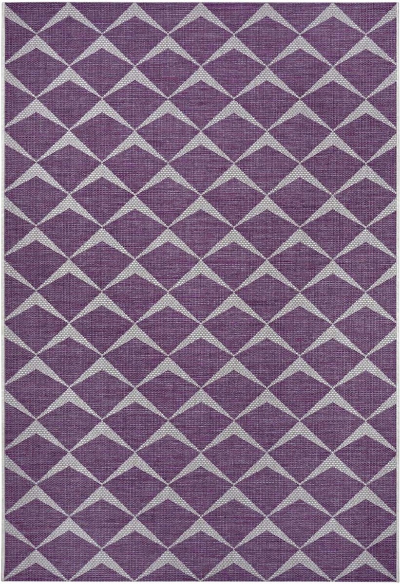 Koberec fialový sisal, plochý na terasu, vnější vnitřní 200 x 290 cm