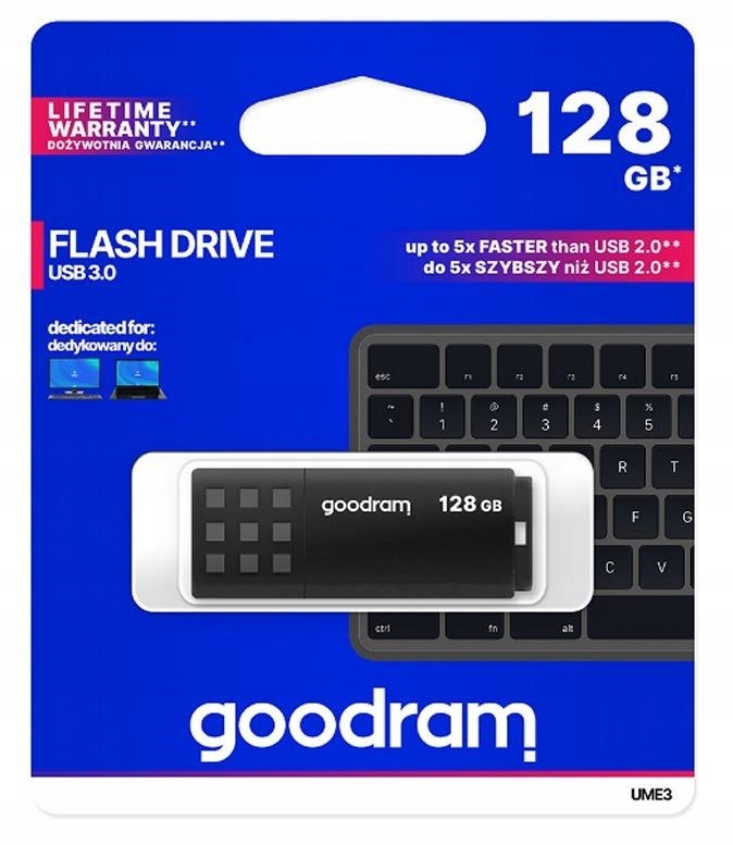 Goodram Pendraive 128GB UME3 Usb 3.0 Fekete