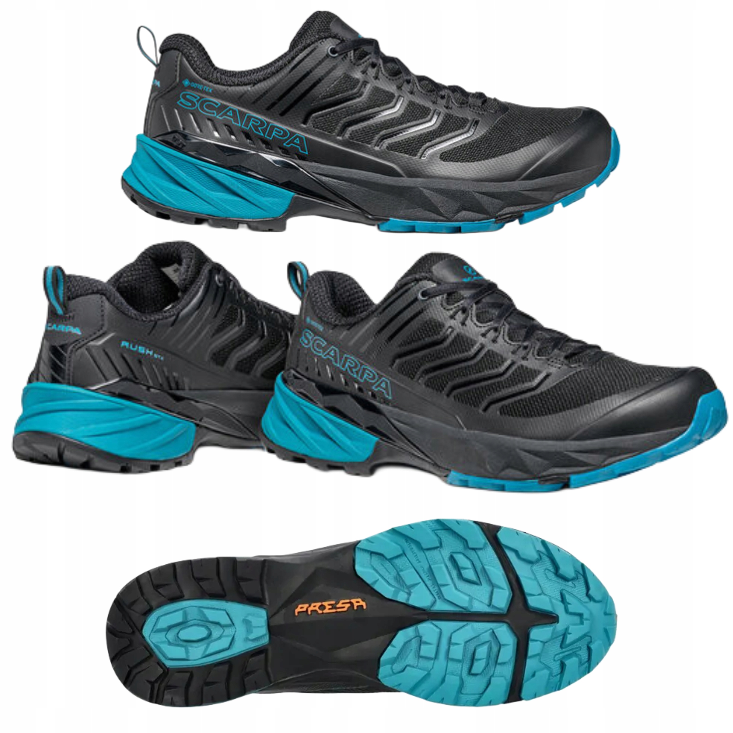 Buty Trekkingowe Męskie Wodoodporne Sportowe Scarpa Rush Gore Tex 42,5