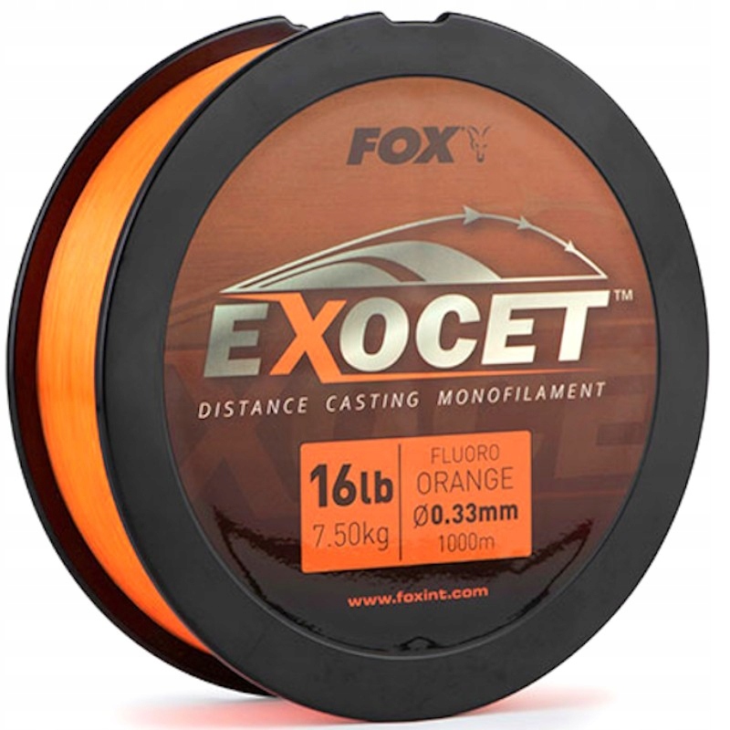 Żyłka Karpiowa Fox Exocet Fluoro Orange Mono 0.33mm 16lb 7.5kg 1000m
