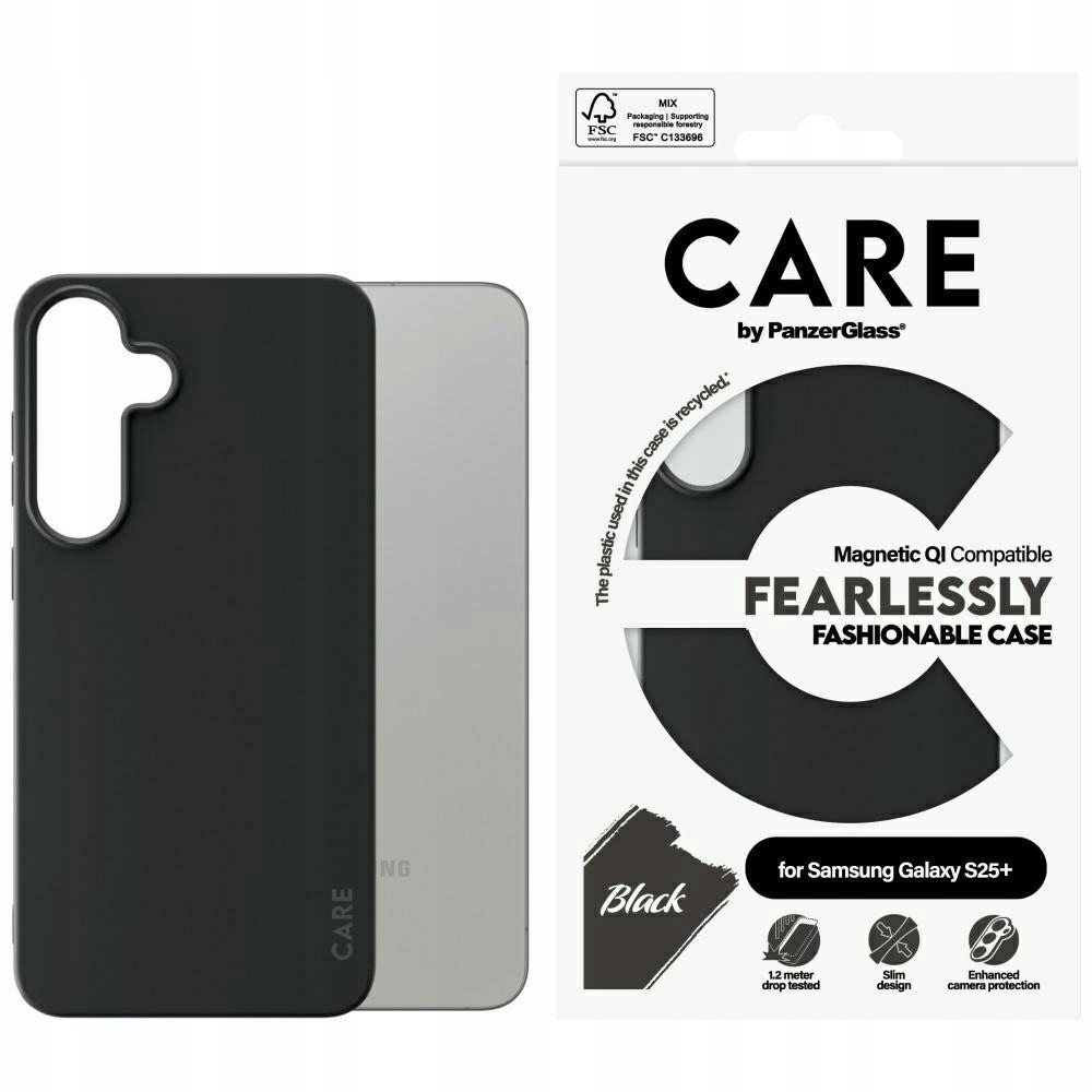 Pouzdro pro Samsung Galaxy S25 Plus PanzerGlass Fashion Qi Černé