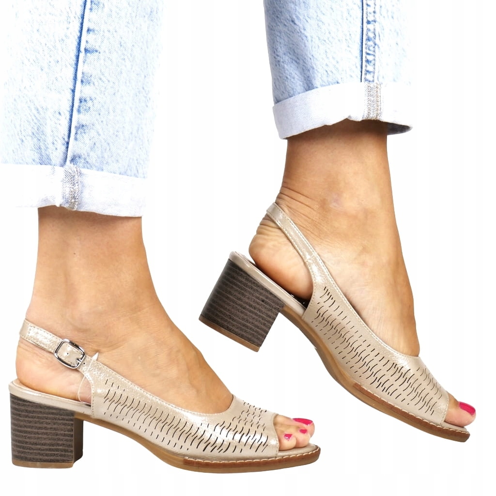 Dámské Ažurové Sandály Vyřezané Na Špici, Zlatý Lesk, Pohodlné, Elegantní