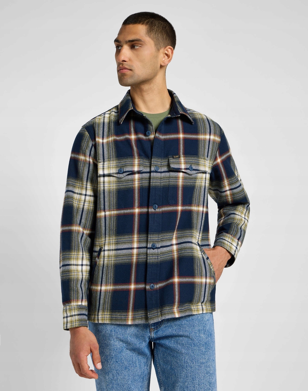 Pánská košile Lee Flap Pocket Overshirt Navy 112355503 S