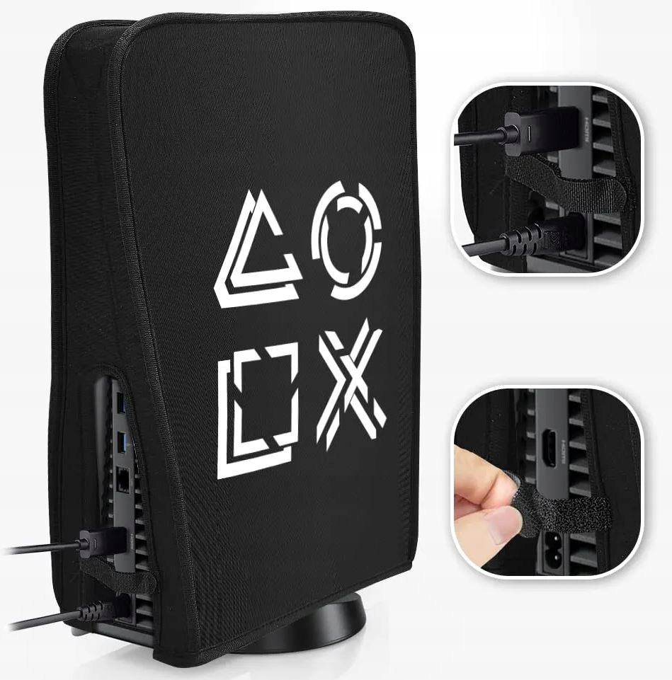 Pokrowiec osłona ochronna przeciwkurzowa anty kurz na konsolę PS5 Slim Logo