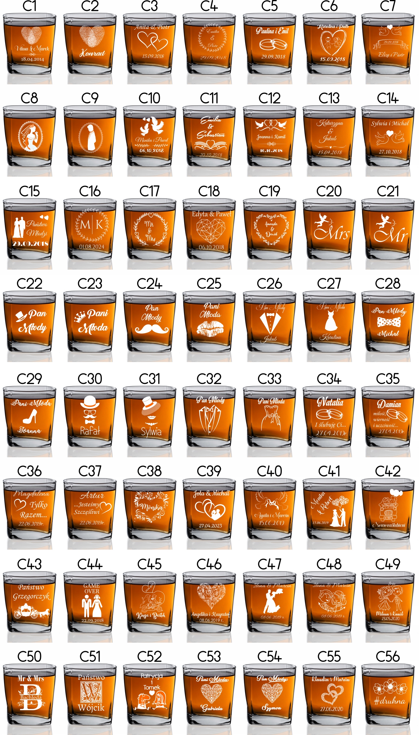 SZKLANKA DO WHISKY Z GRAWEREM PREZENT DLA NIEGO URODZINY DLA ŚWIADKA ŚLUB Pojemność 310 ml