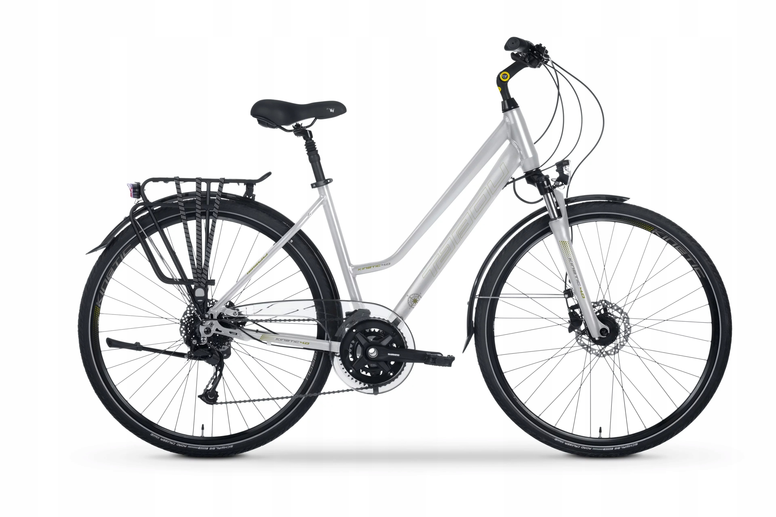 Rower trekkingowy Tabou Kinetic 4.0 W rama 19" koło 28 " biało-złoty 2025