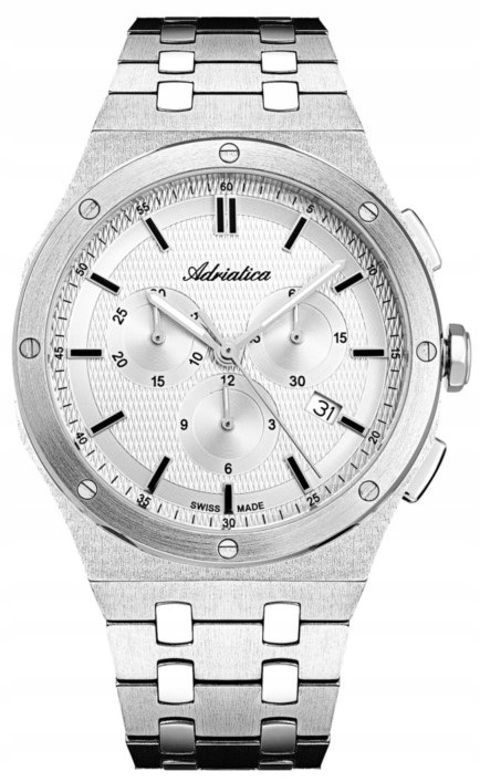 Nové Originální Pánské Hodinky Adriatica A8337.5113CH gravírování stříbrného data