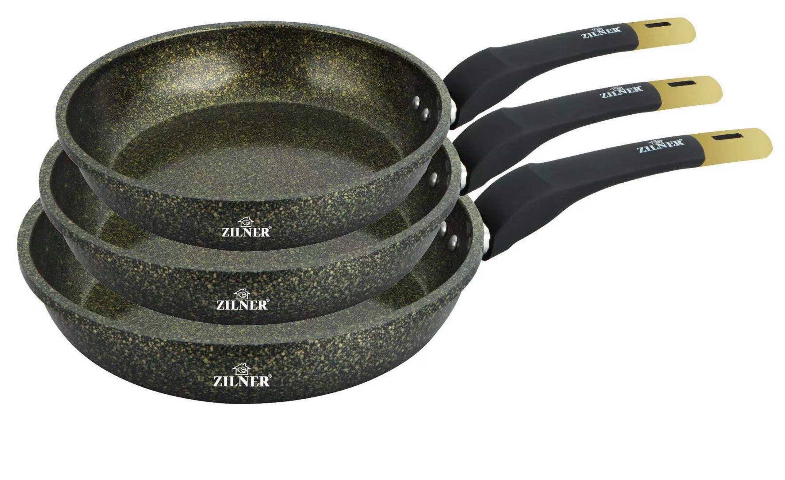 

Zestaw 3 patelni z powłoką granitową ZL-7138