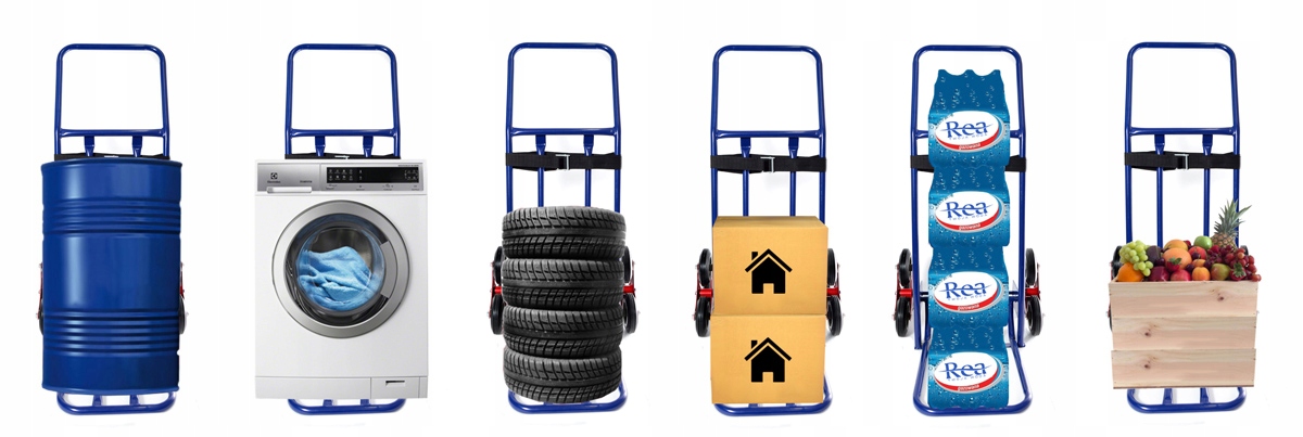Wózek magazynowy MOCNY transportowy młynarka 200kg kurierski koła pompowane — 26