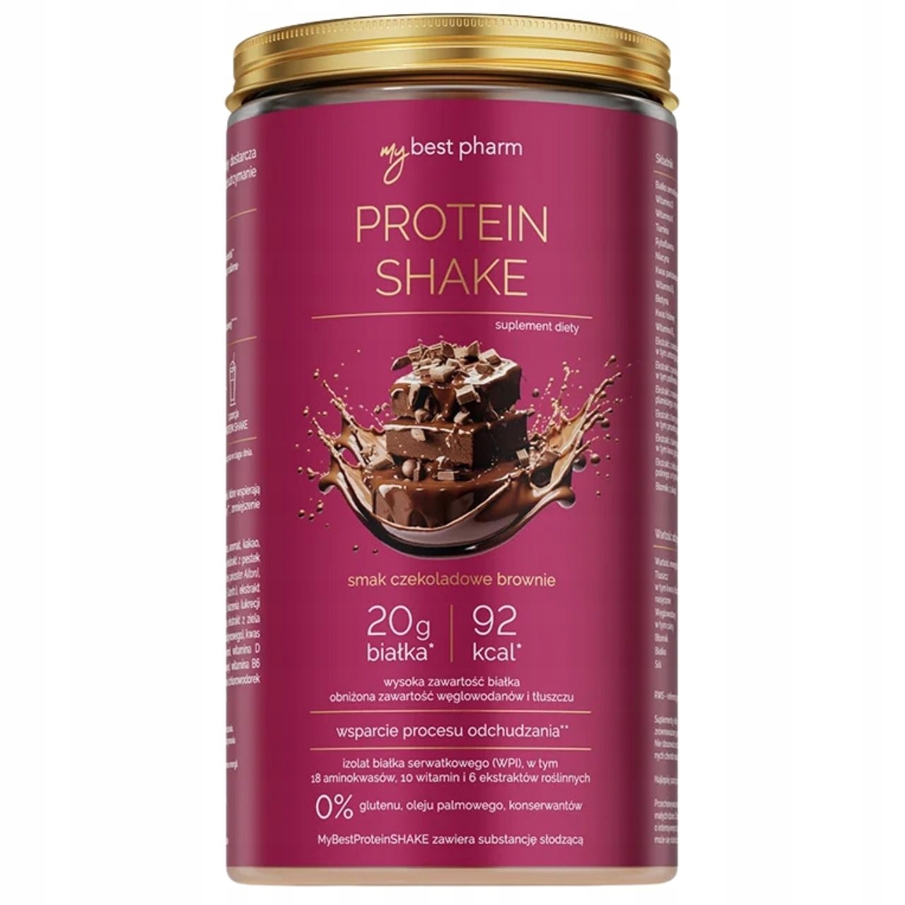 Dietní shake MyBestPharm Protein Shake Čokoládové Brownie Bílkoviny 450 g