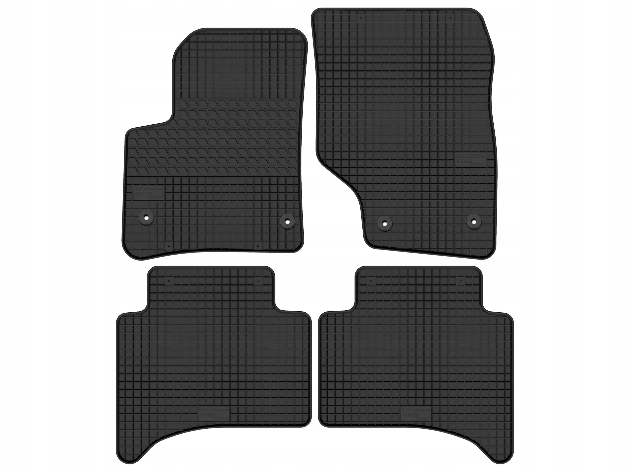 Gumové koberce pro Vw Touareg I 2002-2010 sada. 4 ks na míru Av stopky