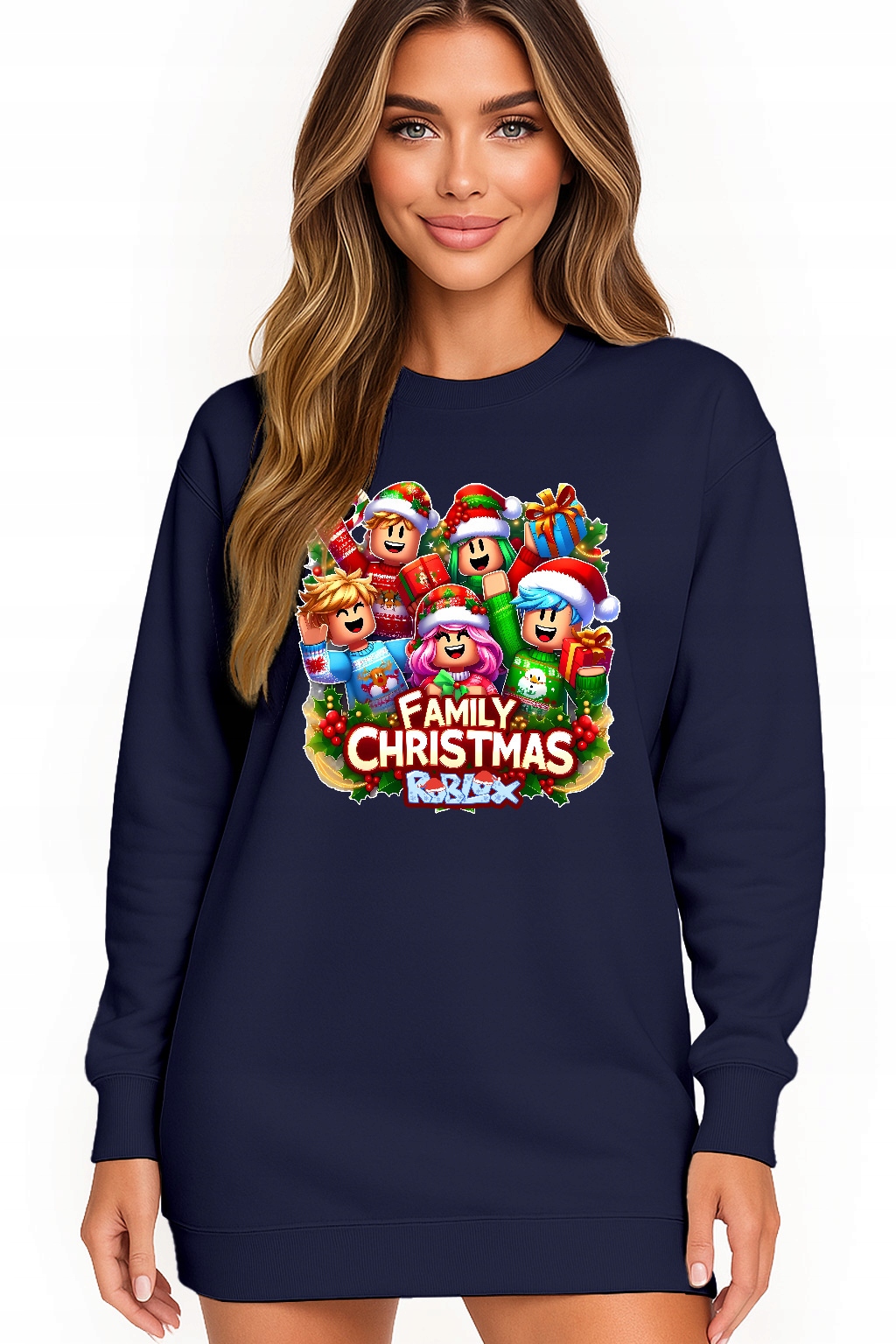 Mikina Vánoční Oversize Šaty Roblox Dárek K Vánocům XXL