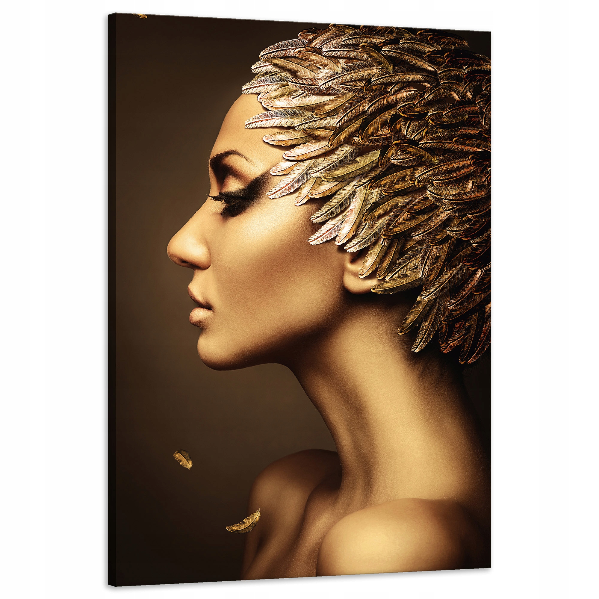 Obraz na plátně Profil Zlaté ženy Moderní styl 60x90 cm
