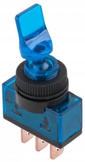 Przełącznik podświetlany LIZAK 12V NIEBIESKI (0344