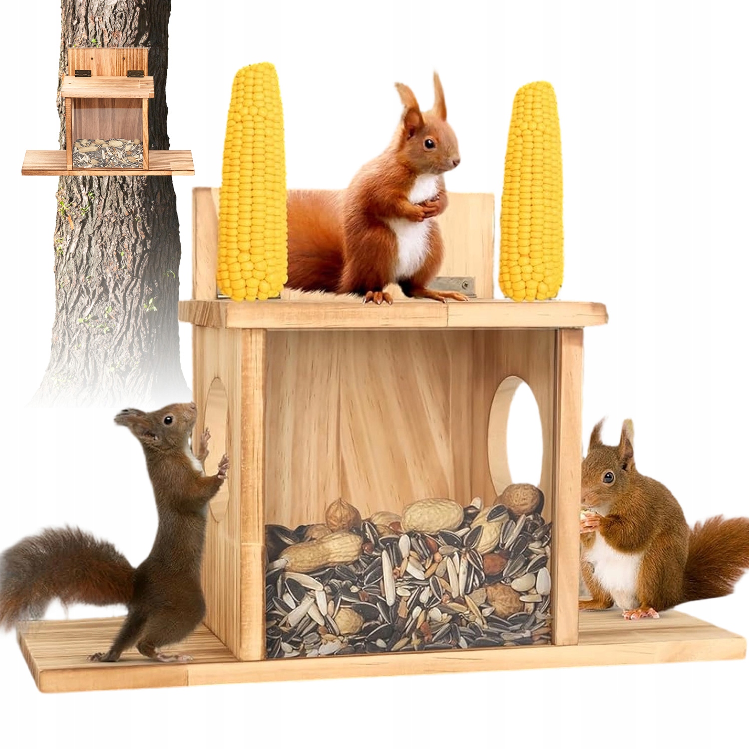 Levně Krmítko Pro Veverky S Podavačem Je Odolné Vůči Podmínkám Pro Pozorování Zahrady