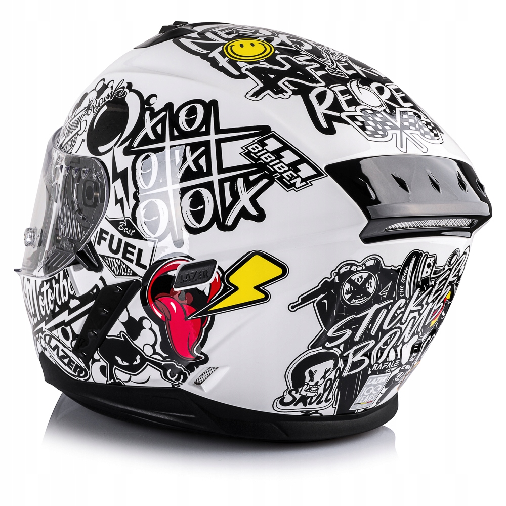 KASK INTEGRALNY LAZER RAFALE EVO STICKERBOMB r XL Kolor biały czarny