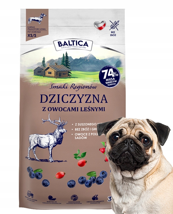 Baltica Sr Adult zvěřina s ovocem Xs/s 3 kg