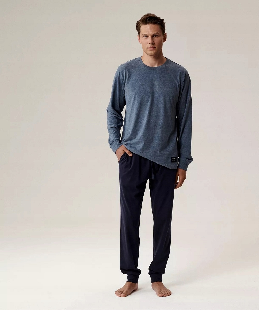 Pánské Pyžamo S Dlouhým Rukávem A Kalhoty Atlantic NMP387/NIM/GRA/4XL