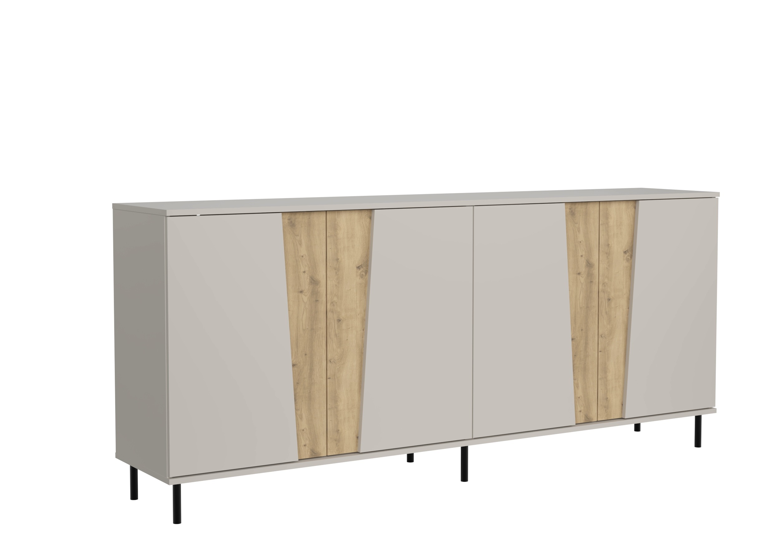 Komoda Felix 200 cm Kašmír Dub Artisan Moderní 4 Dvířka
