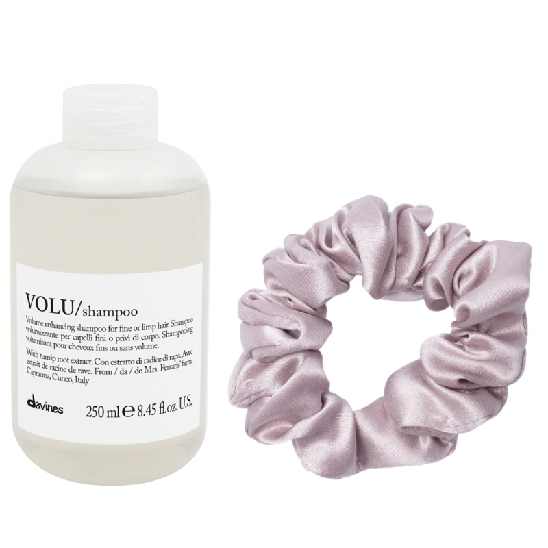 Davines Volu šampon 250 ml dodávající objem hedvábná gumička do vlasů