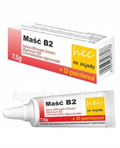 

Maść B2 hec maść na zajady 7,5 g