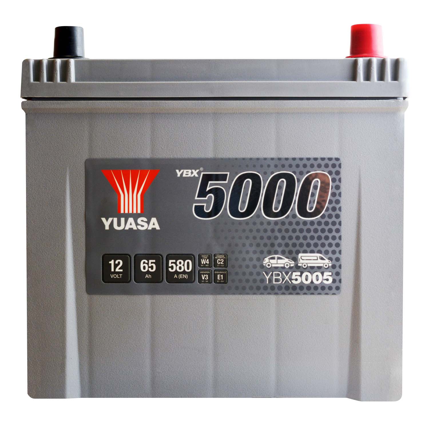 Batterie YBX5005 YUASA YBX5000 12V 65Ah 580A N mit Handgriffen
