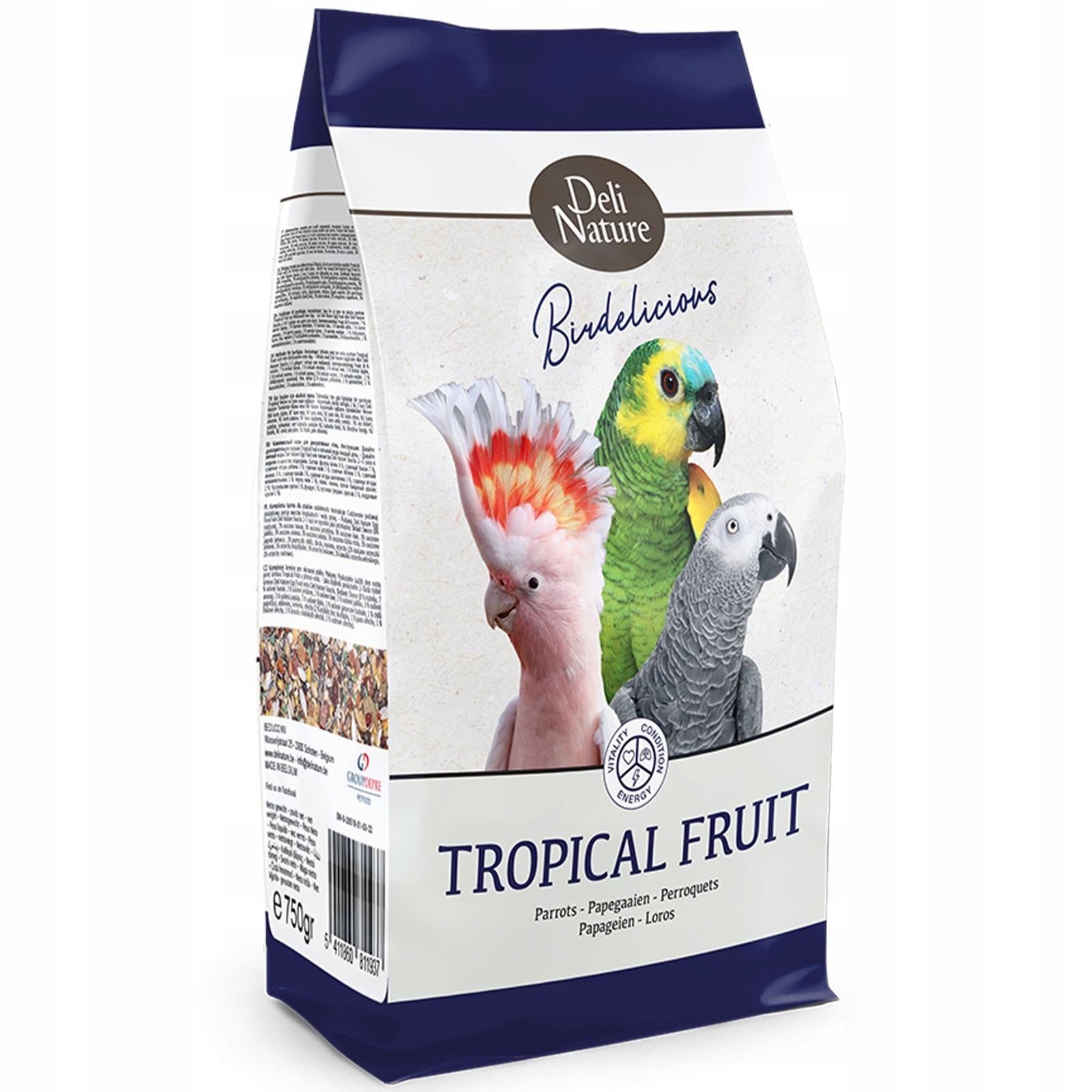 Levně Pamlsek Pro Papoušky Ovoce Tropical Fruit Deli Nature Birdelicious 750 G