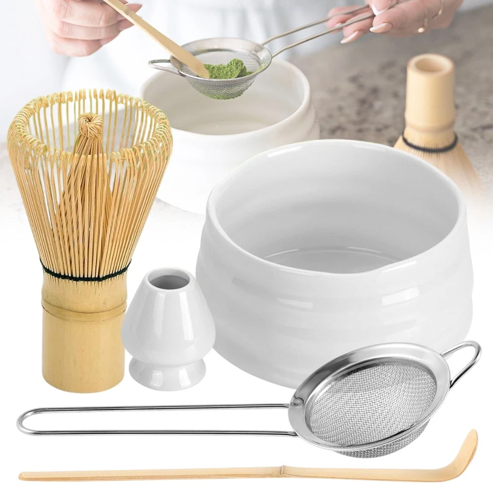 Ceremoniální Bambusová Sada Na Matcha S Metličkou A Sítkem