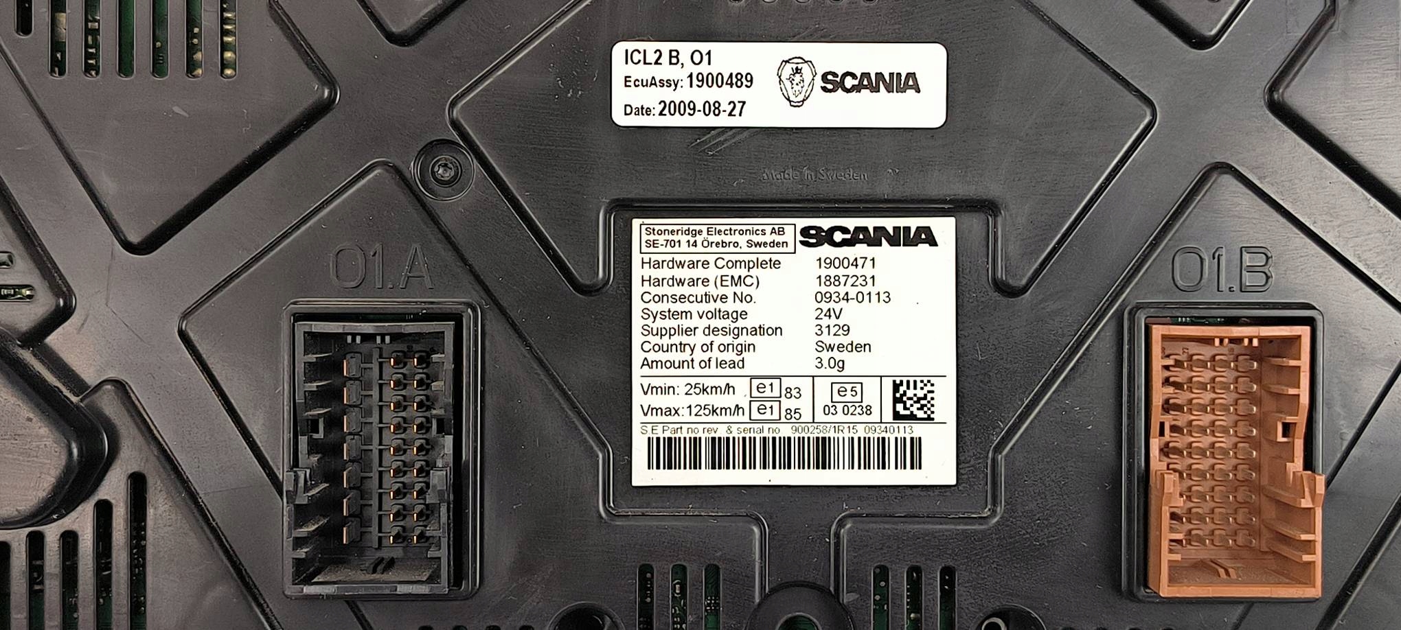 dials clock 1900489 SCANIA R 420 R420