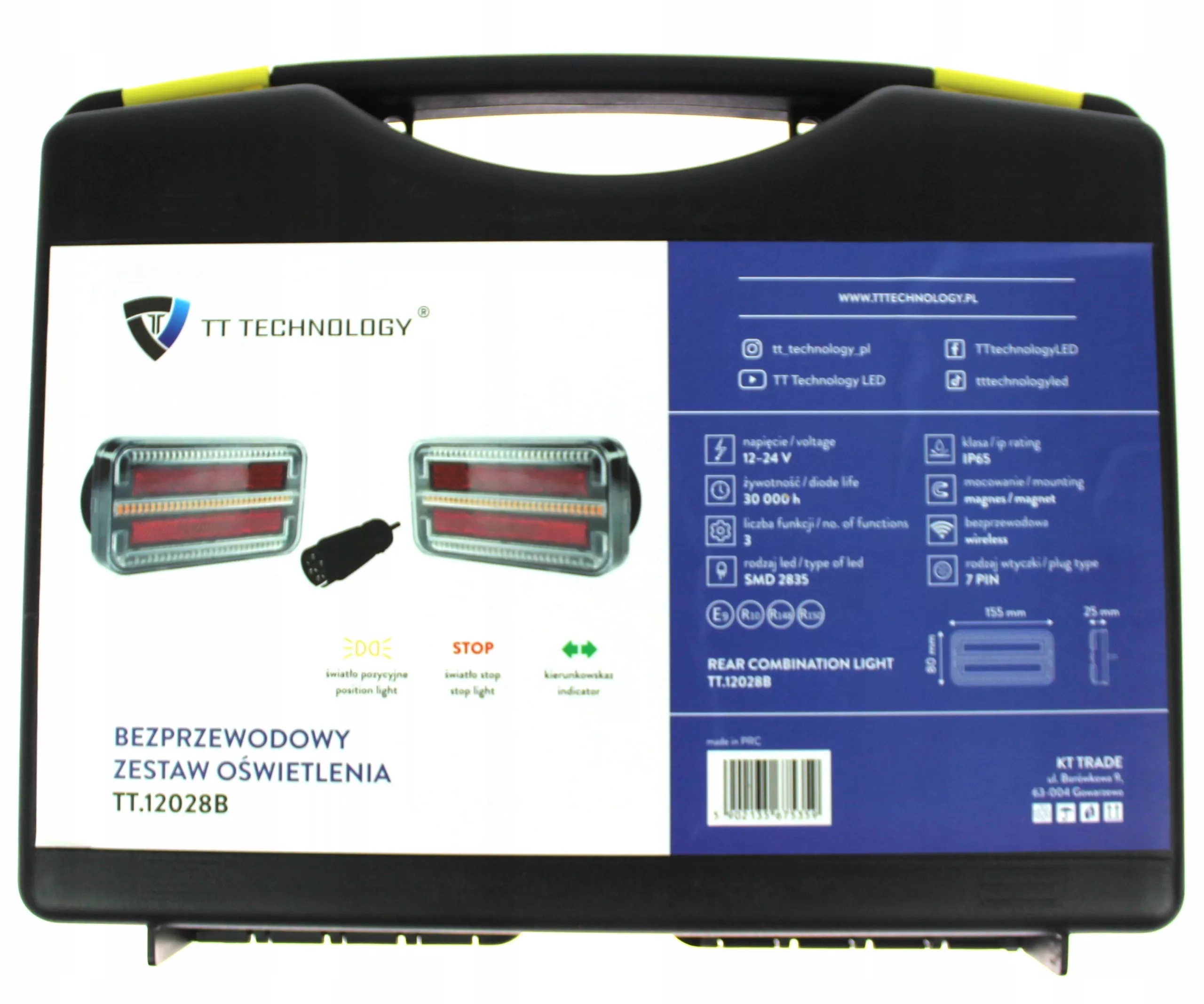 Bezdrátové Zadní Led Lampy S Magnet 12V 24V ZM.380 TT.12028B-DI