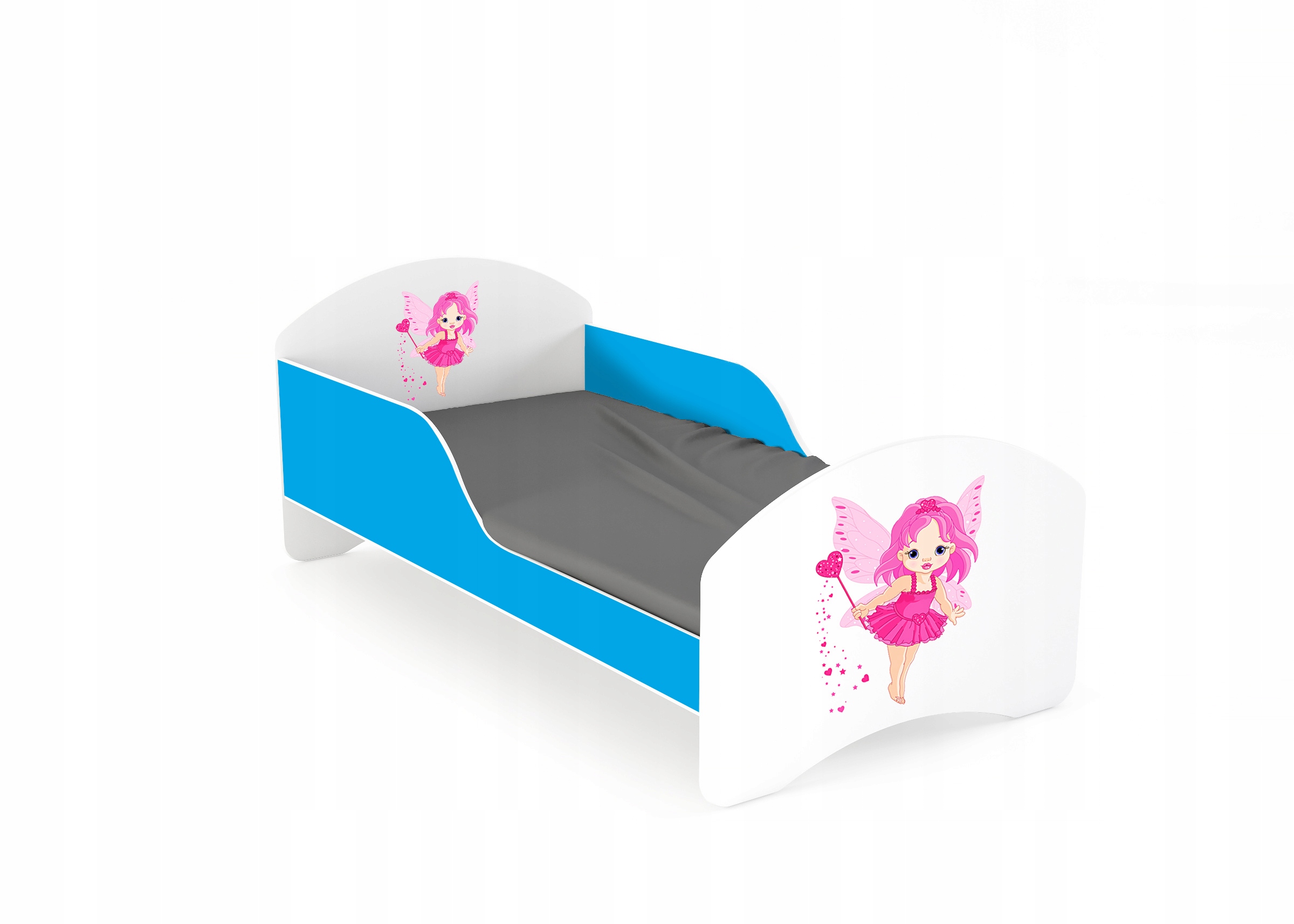 Łóżko dziecięce LEO2 160x80 biało-niebieskie Kolekcja LEO2