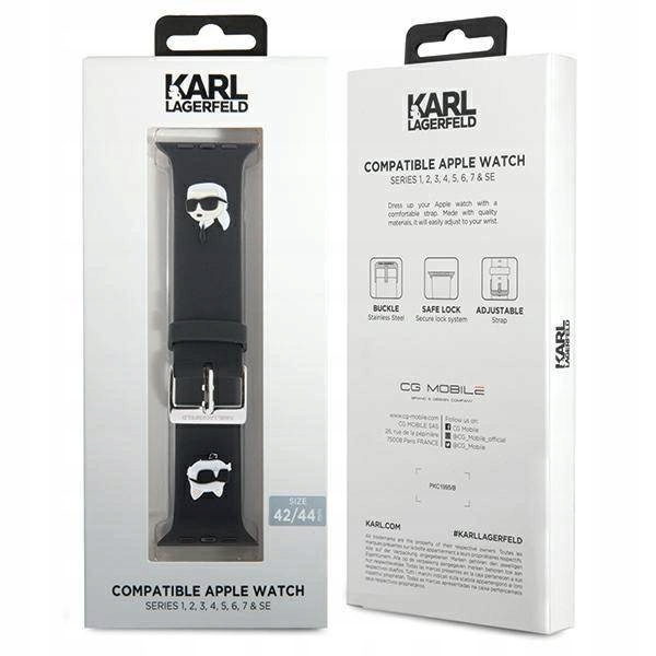 Řemínek Karl Lagerfeld 3D Rubber heads pro Apple Watch 42/44/45/49mm