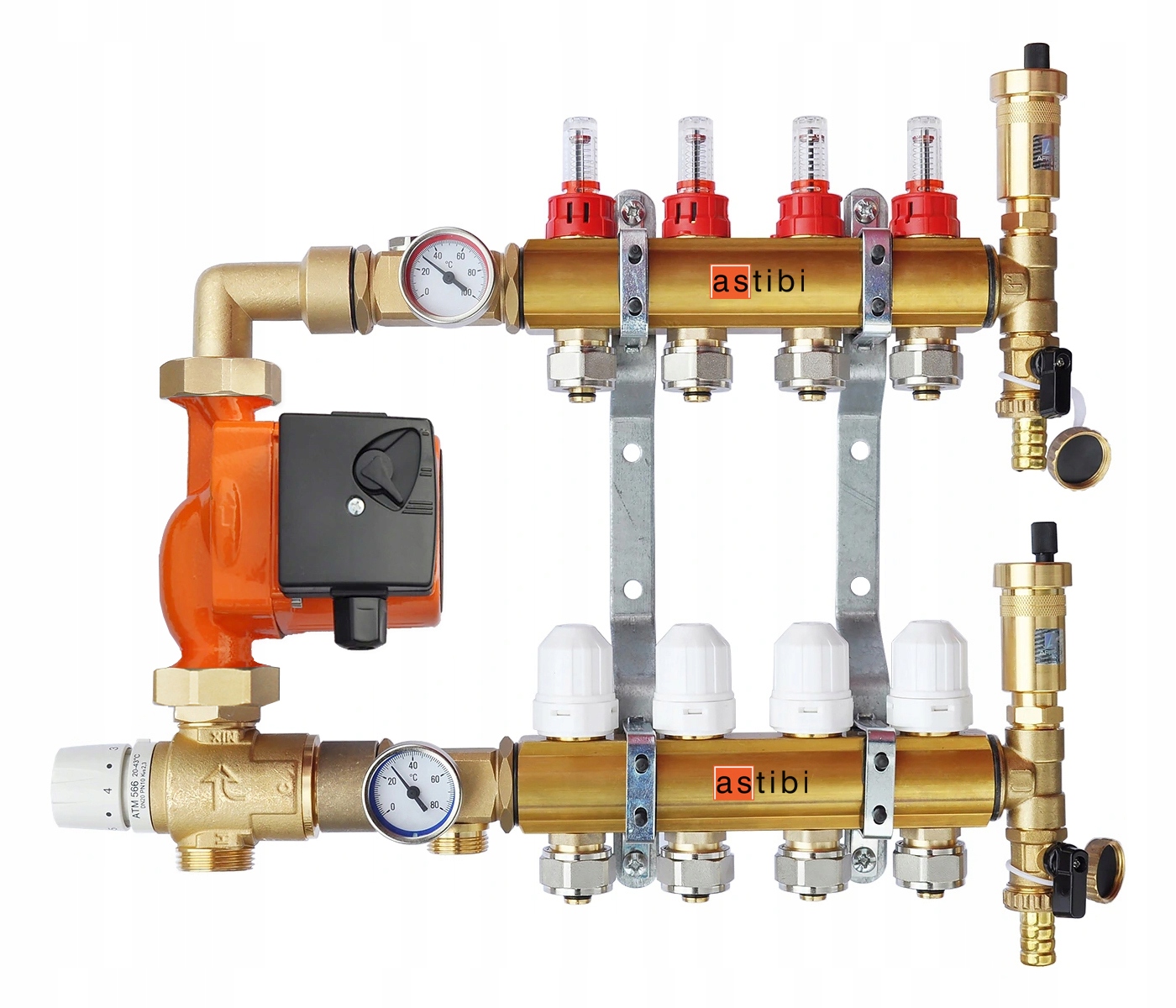 ROZDZIELACZ 4 OGRZEWANIA PODŁOGOWEGO DO PODŁOGÓWKI Kod producenta ZESTAW 4 OBWODY ZAWÓR ATM566 AFRISO