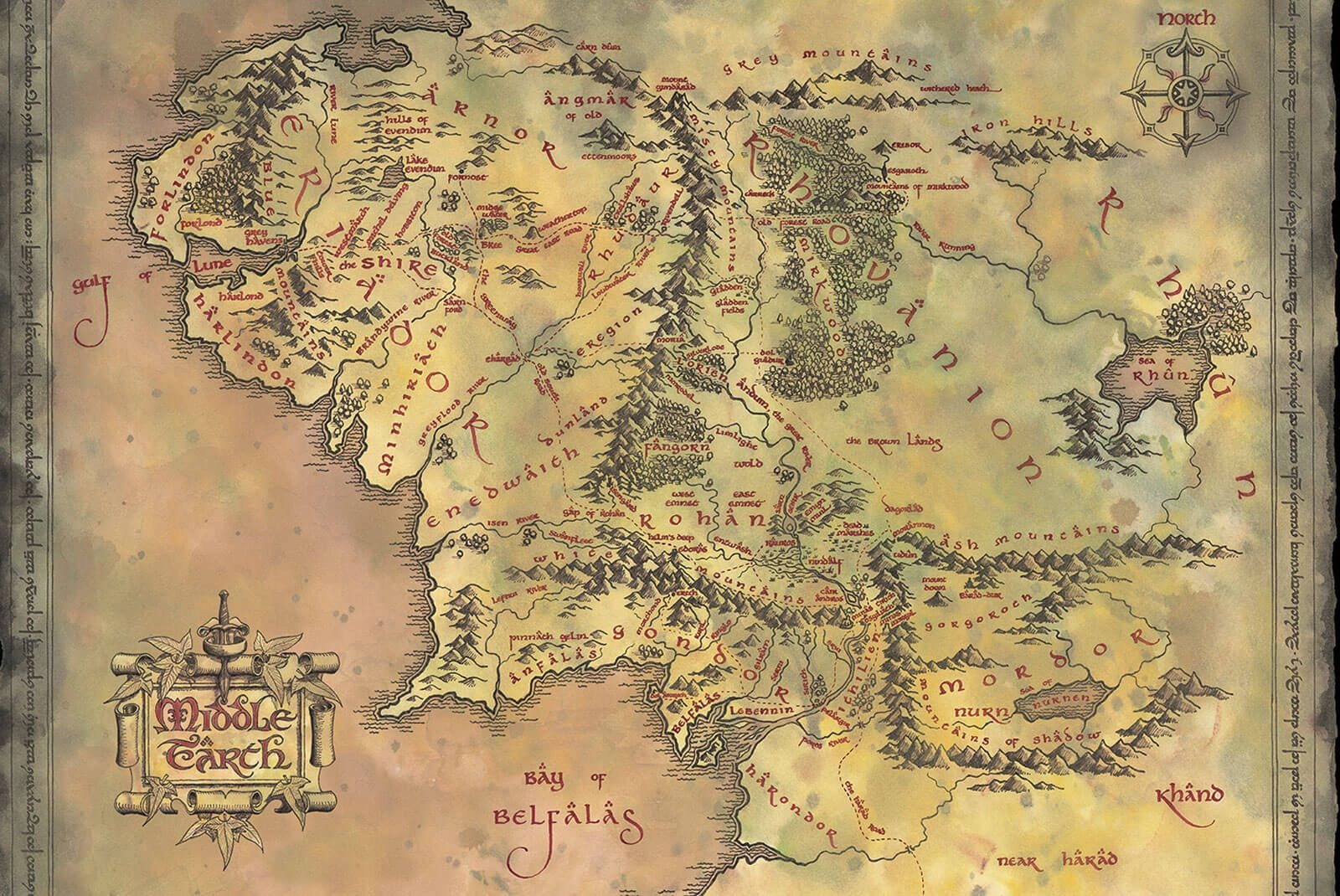 

Plakat The Lord of the Rings Mapa 91,5x61 cm