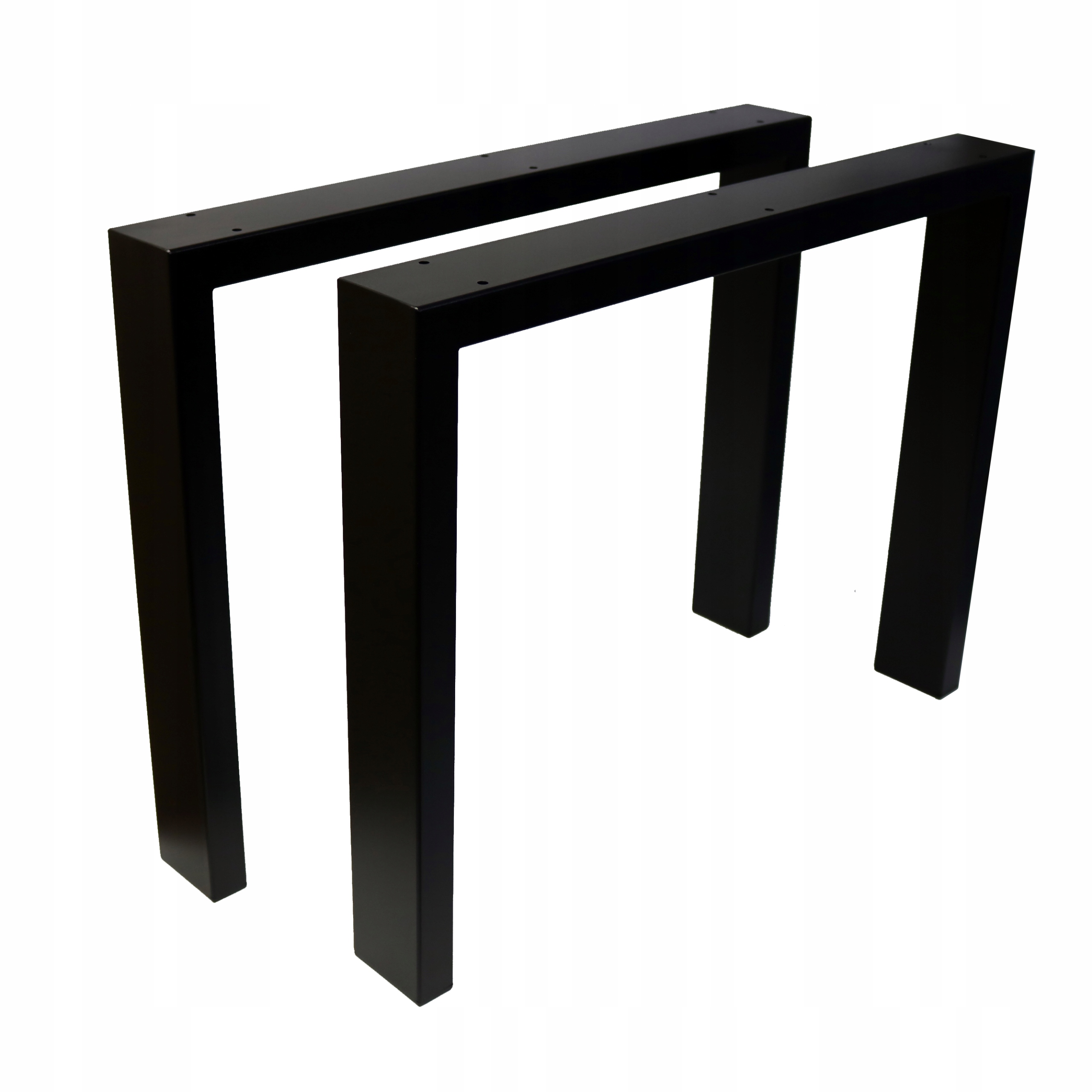 Kovové nohy U na stôl Loft Industrial čierne 50x47 cm Profil 6x4 cm 2 ks