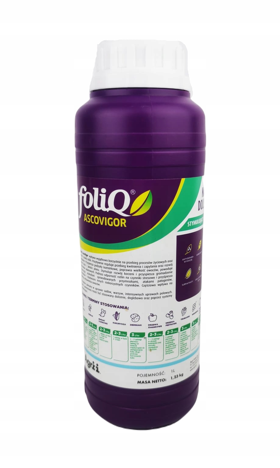 

Foliq Ascovigor 1l stymuluje rozwoj zawiązków